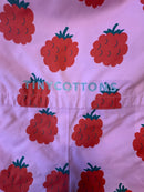 Schneeanzug Pink mit Erdbeer-Motiv Gr.98 | tinycottons