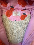 Schneeanzug Pink mit Erdbeer-Motiv Gr.98 | tinycottons