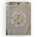 Hoodie Beige mit Blumenprint Gr.164/170 | Zwillingsherz