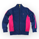 Sweatshirt Zip Dunkelblau und Pink Gr.122 | Polo Ralph Lauren
