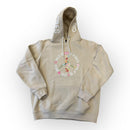 Hoodie Beige mit Blumenprint Gr.164/170 | Zwillingsherz