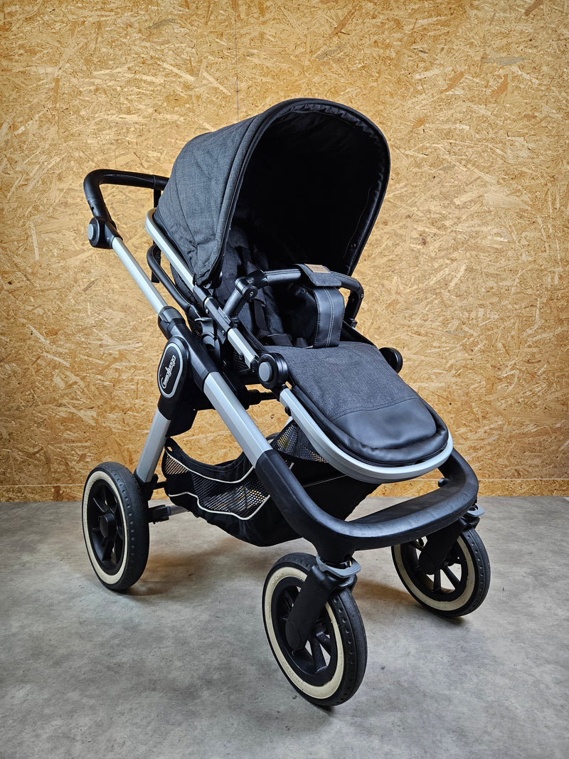 (Copie) Emmaljunga - NXT90 Flat Outdoor Buggy Kinderwagen (Gestell und Sportsitz) - Schwarz in gutem Zustand