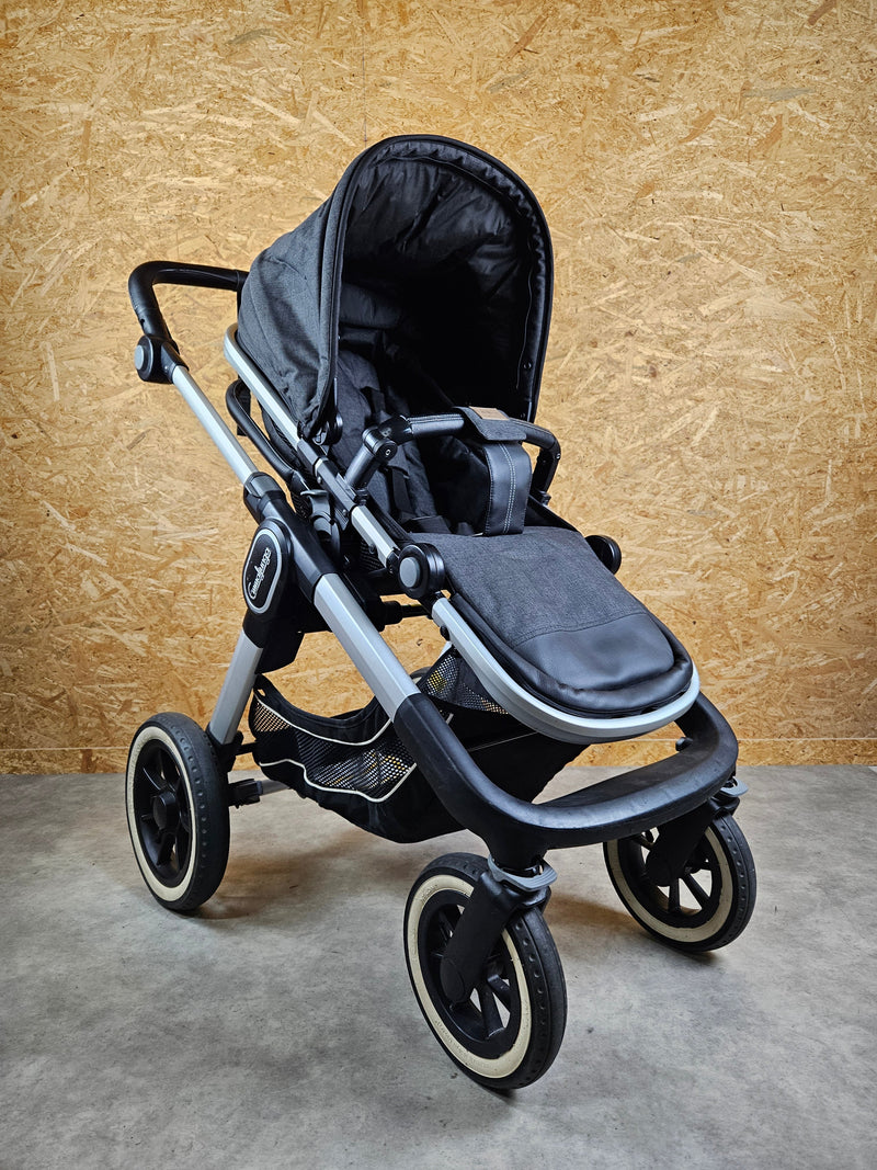 (Copie) Emmaljunga - NXT90 Flat Outdoor Buggy Kinderwagen (Gestell und Sportsitz) - Schwarz in gutem Zustand