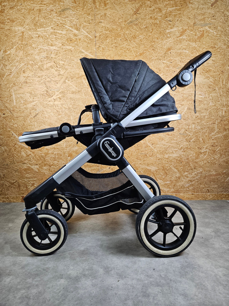 (Copie) Emmaljunga - NXT90 Flat Outdoor Buggy Kinderwagen (Gestell und Sportsitz) - Schwarz in gutem Zustand