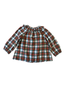 Bluse Mädchen Rüschenkragen rot kariert Gr.116 | Crewcuts