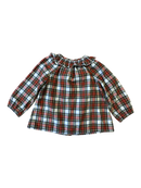 Bluse Mädchen Rüschenkragen rot kariert Gr.116 | Crewcuts