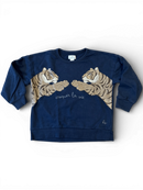 Sweatshirt mit Tiger-?rint Blau, Gold Gr.110/116 | Konges Sløjd
