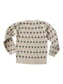 Pullover mit Apfelmotiv Beige/Salbei Gr.128 | Hust and Claire