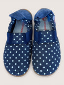 Hausschuhe Blau mit weißen Punkten Gr.27 | GIESWEIN
