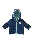 Softshelljacke Dunkelblau mit Teddy-Logo und Kapuze Gr.68 | Steiff