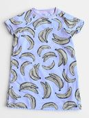 Midi-Kleid aus Jersey Rosa mit Bananen-Print Gr.122 | Juvia