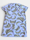 Midi-Kleid aus Jersey Rosa mit Bananen-Print Gr.122 | Juvia
