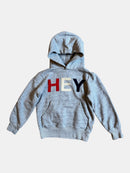 Hoodie "HEY" Grau Gr.128 | AO76