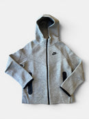 Sportswear Sweat-Jacke mit Kapuze hellgrau meliert Gr.140 | Nike
