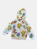 Kapuzenpullover Crème mit buntem Blumenmuster Gr.104/110 | mini rodini