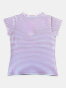 T-Shirt Pink gestreift und mit Flamingo Applikation Gr.122 | Tom Joules