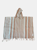"Roomie" Bade Poncho Beige und Weiß Gr.5-6 | LIEWOOD