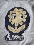 Sweatshirt Grau mit Blumen-Print Gr.128 | M. Rodini