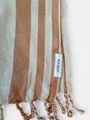 "Roomie" Bade Poncho Beige und Weiß Gr.5-6 | LIEWOOD