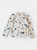 UV Langarm-Badeshirt "Sea Creature / Sandy Mix" Aufdruck Gr.110 | LIEWOOD