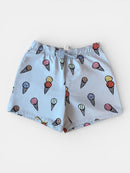 Badeshorts Hellblau mit Eis-Print Gr.122 | ARKET