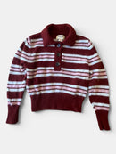 Pullover mit Polokragen Rot, Rosa, Weiß Gr.116 | Bellerose