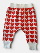 Hearts Knit Trousers Rot, Weiß Gr.62 | Bobo Choses