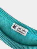 Bunt gestreifter Kaschmir Pullover Türkis, Blau, Weiß Gr.164 | Colombo
