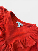 Frottee-Sweatshirt mit Rüschen-Kragen Rot Gr.128 | Emile et Ida