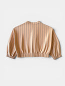 Jacke in Apricot mit Reiverschluß und Nadelstreifen Gr.104 | Sproet & Sprout