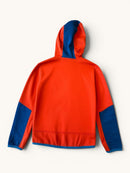 Kinder Fleecejacke / Midlayer Outdoor-Hoodie in Orange/Blau Gr.128 | McKinley