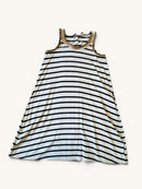 Kleid Weiß mit Dunkelblau und Multicolor-Details Gr.14 | Scotch R'Belle