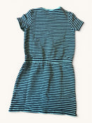 Kleid Türkis und Dunkelblau gestreift Gr.128/134 | JAKO-O