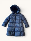 Mädchen Daunenmantel mit Kapuze – Dunkelblaue lange Winterjacke Gr.116 | Polo Ralph Lauren