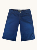 Jungen Chino-Shorts Slim Fit – Dunkelblaue Bermudahose aus Stretch-Baumwolle Gr.140 | Blue Effect