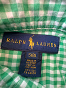 Hemd Grün/Weiß kariert Gr.128 | Ralph Lauren