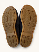 Kinder Leder Mokassins Dunkelblau – Edle Slipper / Bootsschuhe aus Wildleder mit Klettverschluss Gr.30 | Gallucci