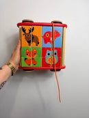 NACHZIEHWAGEN MIT KLÖTZCHENPUZZLE
