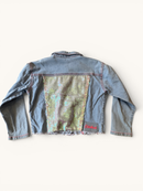 Mädchen Jeansjacke Hellblau mit Wendepailletten-Taschen & Neon-Knöpfen Gr.128 | Billieblush