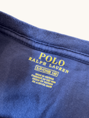 Kinder Langarmshirt Blau Longsleeve mit weißem Vintage-Wappen Gr.134/140 | Polo Ralph Lauren