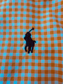 Langarm-Button-Down-Hemd in Orange/Weiß kariert Gr.1407146 | Polo Ralph Lauren