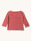 Klassisches maritimes Streifenshirt Rot-Weiß Gr.158 / S | all océan