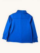 Kinder Sport-Pullover Blau – Troyer mit Half-Zip Reißverschluss Gr.128 | Nike