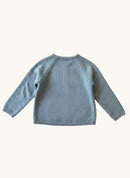Strickpullover Grau – Nachhaltiger Baby Feinstrick-Pulli aus Bio-Baumwolle Gr.86/92 | Sense Organics