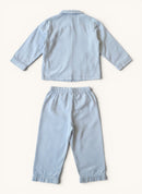 Baby-Pyjama / Schlafanzug (Zweiteiler) Hellblau kariert – Gr. 18M Gr.18M | Pukatuka