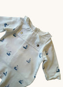 Baby-Schlafstrampler mit Segelboot-Print & Kragen Gr.54 | Unbekannt