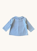 Klassisches Baby-Langarmhemd mit Peter-Pan-Kragen in Hellblau Gr.62 | Jacadi