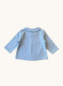 Klassisches Baby-Langarmhemd mit Peter-Pan-Kragen in Hellblau Gr.62 | Jacadi