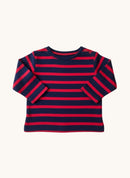 Baby-Langarmshirt Gestreift mit Schulterknöpfen – Gr. 67 / 6 Monate | boul'chou BIO