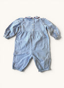 Festlicher Baby-Einteiler / Strampler mit Weihnachtsbaum-Smocking Gr.6m | Vive la fete